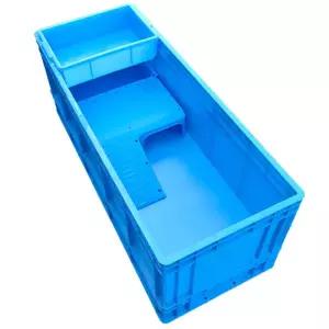 거북이 수조 플라스틱 오픈형 쉬운 하우스 반수생 배수 어항 쉼터 상자 집 수족관 가정용