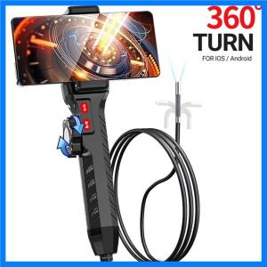 3.9mm 양방향 관절형 스네이크 카메라와 조명 지원을 갖춘 내시경 (iOS 및 Android