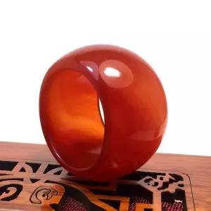 원석반지 홍옥반지 전통 레드 중년여성 패션