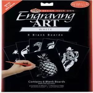 로열 랭니켈 판화 아트 블랭크 보드 화이트 포일 5인치 x 7인치