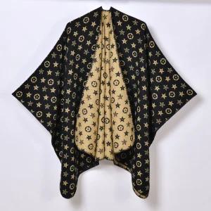 여자망토 망토 케이프 머플러 사계절 빈티지 겨울 자카드 트임 심쿵희망