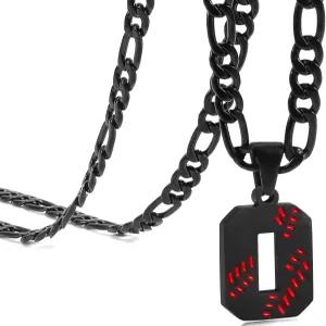 남성용 맞춤형 유니폼 번호 목걸이 남자 야구/소프트볼 팀용 스테인리스 스틸 스포츠 펜던트 체인 선물과