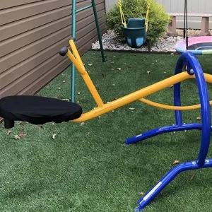 야드조일리즈 방수 보호 티터-토터 홈 시소 시트 커버 검은색 용 나사산 코드와 컴팩트 보관 가방 포함