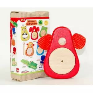 유아 아기 어린이 코끼리 원목 마라카스 악기 놀이 [AKI929]