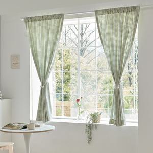 선염모던체크커튼/ 유럽풍 원룸창 아이방 작은창문 가리개 커텐/맞춤제작