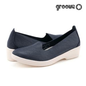 [롯데백화점]그루브 SUNNY 여성 스킨 핏 컴포트 슬립온 로퍼 네이비 H0308015MA-W 4CM