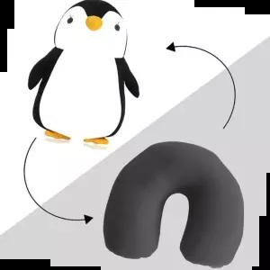 기내용목베개 펭귄인형 변신 목베개