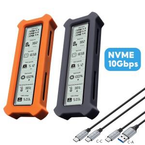 M.2 NVMe SSD 인클로저 비주얼 스마트 호환 케이스 USB 3.2 Gen 2 10Gbps PCI-E