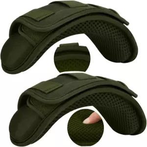 ZINZ 2팩 전술 숄더 패드 조끼 스트랩용 초두꺼운 컴포트 쿠션 배낭 통기성 및 충격 흡수 기능 아미 그린