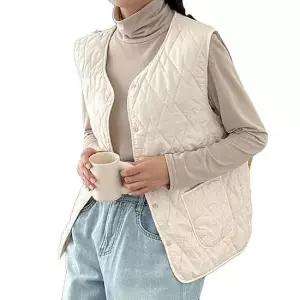 여자 경량 얇은 패딩 조끼 데일리 방한 베스트