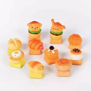 (10종 566NJO92 세트)귀여운 햄버거 빵 캐릭터 기계식 키보드 포인트 키캡