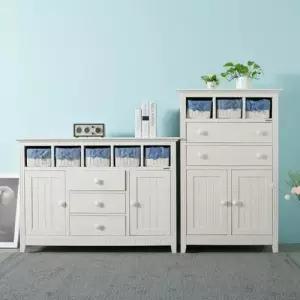 [무료배송]벨리아 원목 라탄수납서랍장 54/34