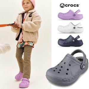 [크록스]키즈 바야 라인드 아동 주니어 겨울 방한 털슬리퍼 4종택일