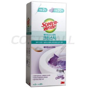 스카치브라이트 베이킹소다 톡톡 크린스틱 핸들2개 패드 20개 코스트코