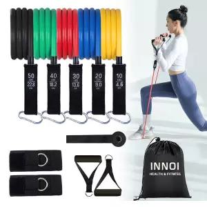 근력운동밴드 튜빙밴드 그립바 스틱 홈트 운동용 홈트 라텍스 150LB INNOI-T11