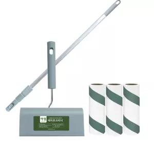 아임 돌돌이 테이프클리너 밀대+핸들+리필 90회x4개 세트 사선 먼지제거 테이프 롤크리너 찍찍이