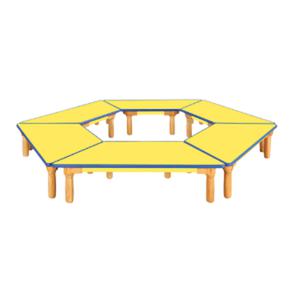 안전 열린 학습대(2색)(원목다리)(290~650mm)(영유아~6학년) H81-1 (6개 1세트) 어린이집 유치원 돌봄교실