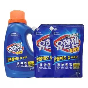 유한젠 산소표백제 1.4L + 리필 1.1L x2 /액체형