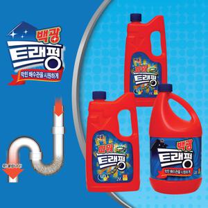 백광 파워 트래펑 6개 1L 2L 4L 배수구 화장실 배수관 하수구 클리너 변기 싱크대 막힘
