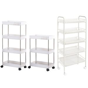 미니진열대 틈새 이동식 수납장 트롤리 매쉬선반 틈새수납