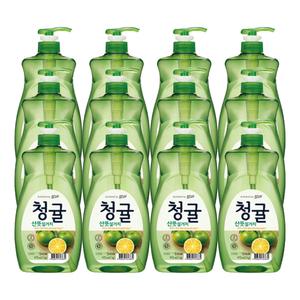 라이온 참그린 청귤 산뜻 주방세제 1kg 용기 12개