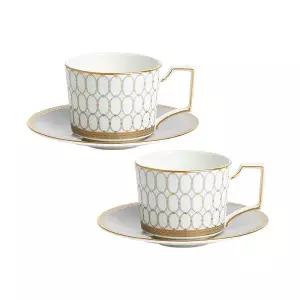 [웨지우드](강남점)르네상스그레이 커피잔 2인조