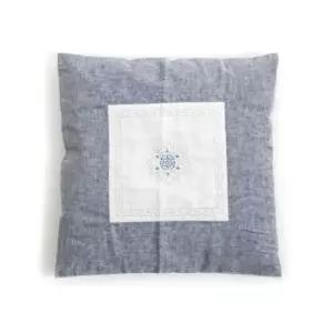 아트박스 홈앳 자수 패치 방석 - 블루 커버+솜포함)