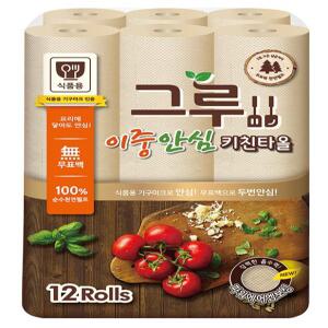 삼정 그루 이중 안심 키친타올 120매 12롤 1팩