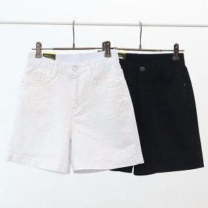 여성 850_4부 면 반바지 여름 팬츠 검정 흰색 스판 바지