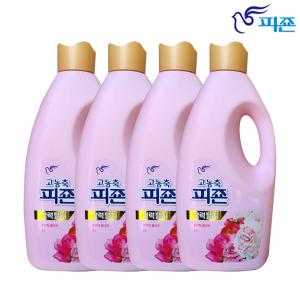 피죤 강력탈취 고농축 섬유유연제 용기 2L 4개 로맨틱플라워