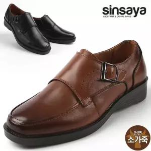 [신사야]신사야 소가죽 경량 몽크룩 남성구두 SSY3037