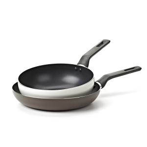 글라스락 IH 세프토프 델리스 프라이팬 세트(프라이팬28cm + 궁중팬24cm), 브라운