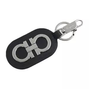 [페라가모] 간치니 메탈로고 키링 66 1107 NERO 0757996