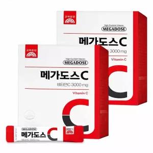 고려은단 메가도스C 비타민C 3000 3g x 60포 2박스 4개월분 고함량 가루 비타민씨 D