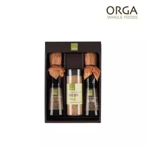 [올가] ORGA 참기름 선물세트 7호(참기름 1병 + 들기름 1병 + 깨소금 1개)