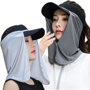 에어 캡라운드 자외선차단 마스크/모자 쿨마스크/여름 메쉬 얼굴 햇빛 가리개/등산 골프 안면 냉감