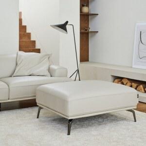 한샘 리도 천연가죽 소파 스툴