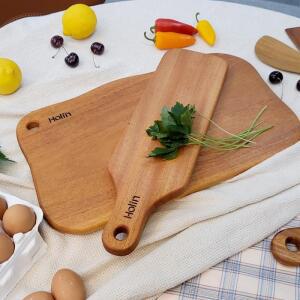 [홀린] Holin 마호가니 통원목 수제 도마 버블+롱스퀘어 SET 컷팅보드