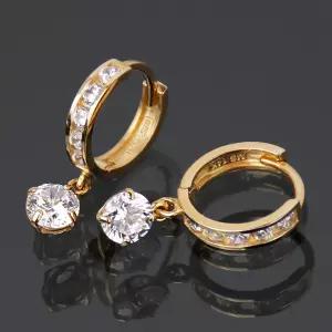 14K 18K 원터치 귀걸이 골드 볼드 여성 패션 핑크골드 클라라 금귀걸이