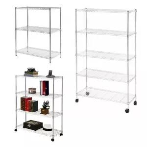 [제이큐]철제 메탈 선반 앵글 와이어 랙 조립식 4단 5단 900