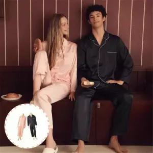 [솔브](정상) 찰랑찰랑 실키 터치감 커플 파자마 세트 SPA2430W SPA2430M_W