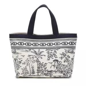 [헤지스](광주신세계)[BEST패턴][뜨왈드주이] Toile de Jouy 캔버스 에코 미니 토트백 HIWA4F301N2