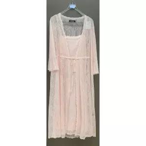 [비너스](본점)VGN4440BVGN4440A  올오버 레이스 원단과 얇고 부드러운 폴리 원단 을 사용한  가운세트