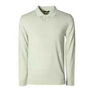 [롯데백화점]킨록 24 FW 남성니트 캐시미어 함유 기본 라이트그린 카라 긴팔 니트 IIY24 DK4465