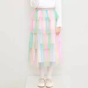 [보리보리/아이러브제이]R. 티어드 4단 롱 망사 스커트 JUFSK01