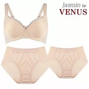 [하프클럽/비너스]비너스 자스민 풀컵 몰드 베이직 브라1+팬티2 세트 006 BPP