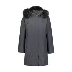 [벨리시앙](의정부점)탈부착 폭스퍼 후드 토끼털안감 구스 다운_HZ4402