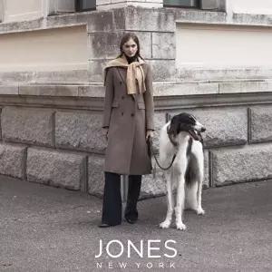 [존스뉴욕](브라운55)24FW 울캐시미어 블랜드 헤링본 롱코트