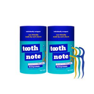 투스노트 Y형 치간칫솔 일회용 개별포장 치실 45개입 2통