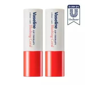 [유니레버공식] 바세린 립 컬러+케어 블러싱 코랄 4.2g 2개